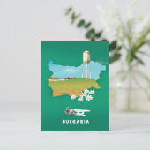 Postale carte de Bulgarie impression voyage (Debout devant)