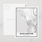 Postale Carte de Burlington (Devant / Derrière)