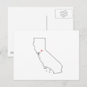 Postale Carte de Californie (Devant / Derrière)