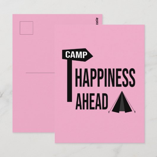 Postale Carte de camping cool (Devant / Derrière)