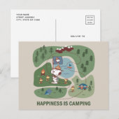 Postale Carte de camping de Snoopy & Woodstock | Peanuts (Devant / Derrière)