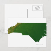 Postale Carte de Caroline du Nord (Devant / Derrière)