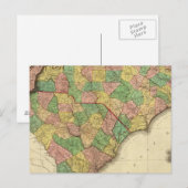 Postale Carte de Caroline du Nord et de Caroline du Sud (Devant / Derrière)