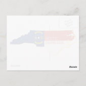 Postale Carte de Caroline du Nord Formé Drapeau d'État Car (Dos)