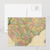 Postale Carte de Caroline du Nord-Sud (Devant / Derrière)