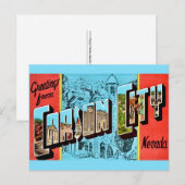 Postale Carte de Carson City NV Rétro (Devant / Derrière)