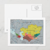 Postale Carte de Caucase et d'Asie centrale (Devant / Derrière)