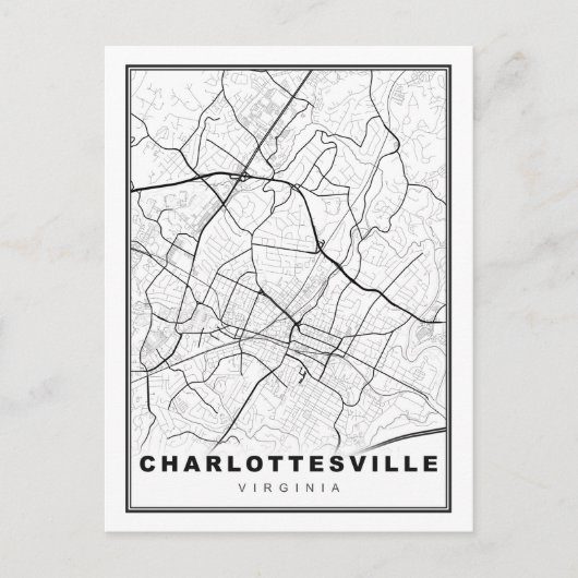 Postale Carte de Charlottesville (Devant)