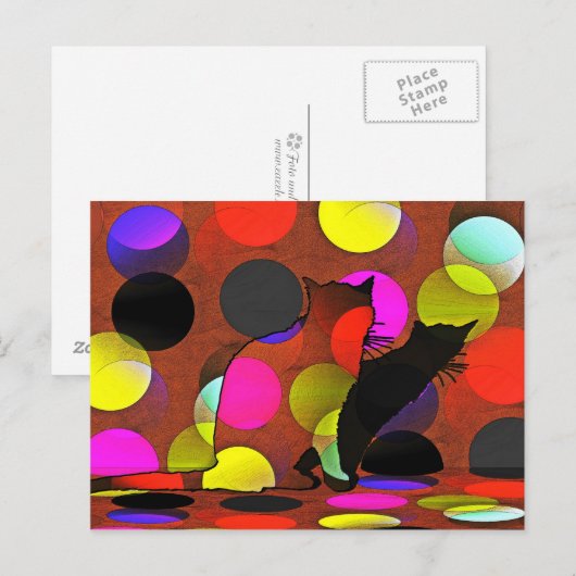 Postale Carte de chat (Devant / Derrière)