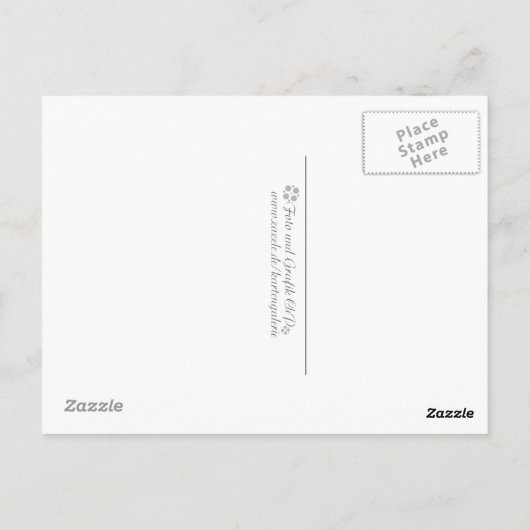 Postale Carte de chat (Dos)