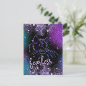 Postale Carte de chat Galaxy sans peur (Debout devant)