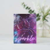Postale Carte de chat Galaxy "Sparkle" (Debout devant)