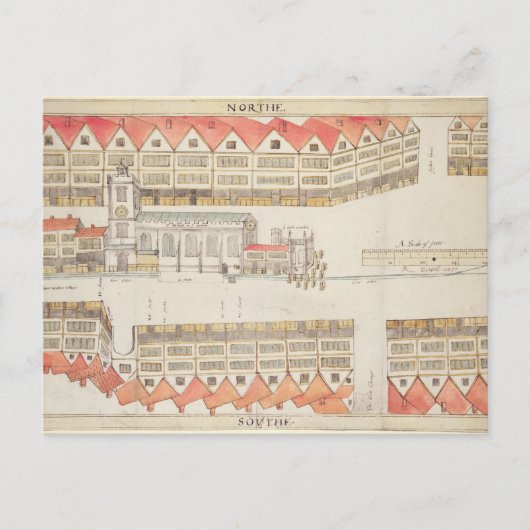 Postale Carte de Cheapside, Londres, 1585 (Devant)