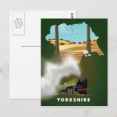 Postale carte de chemin de fer du Yorkshire impression de (Devant / Derrière)