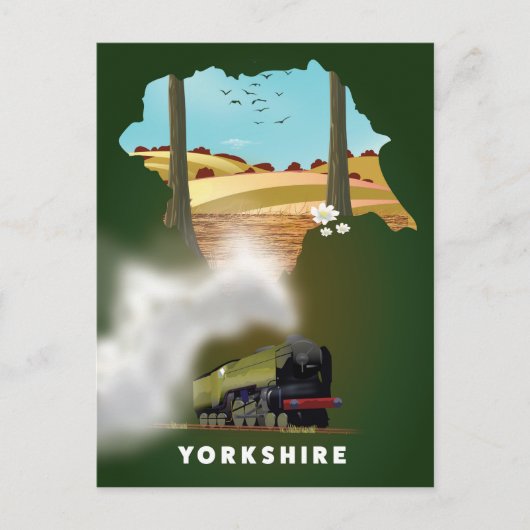 Postale carte de chemin de fer du Yorkshire impression de (Devant)