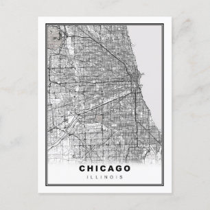 Postale Carte de Chicago
