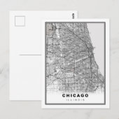 Postale Carte de Chicago (Devant / Derrière)