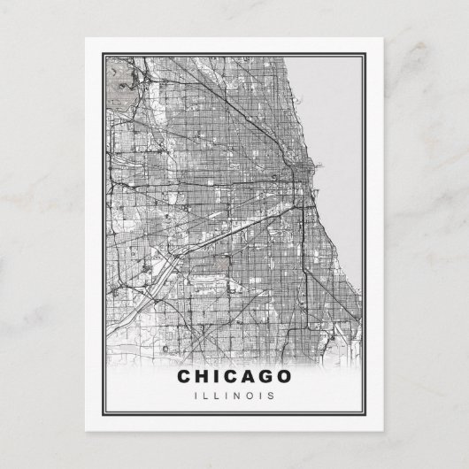 Postale Carte de Chicago (Devant)