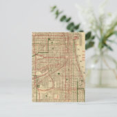 Postale Carte de Chicago par Blanchard (Debout devant)