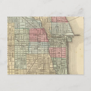 Postale Carte de Chicago par Mitchell