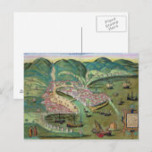 Postale Carte de Chios, de 'Civitates Orbis Terrarum' de G (Devant / Derrière)