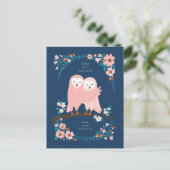 Postale Carte de Chouette d'amour (Debout devant)