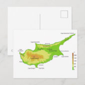 Postale Carte de Chypre (Devant / Derrière)