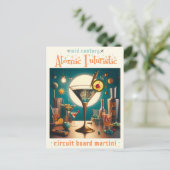 Postale Carte de circuit futuriste atomique Martini (Debout devant)
