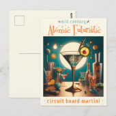Postale Carte de circuit futuriste atomique Martini (Devant / Derrière)