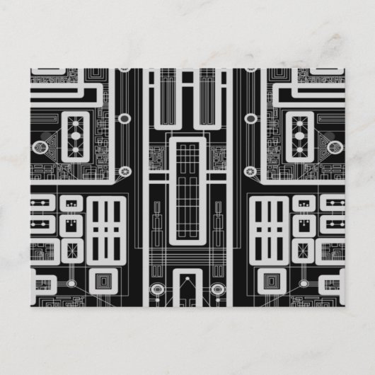 Postale Carte de circuit géométrique (Devant)