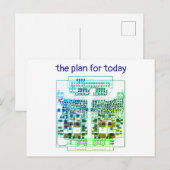 Postale Carte de circuit imprimé avec plan (Devant / Derrière)