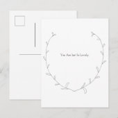 Postale Carte de citation douce et mignonne botanique vous (Devant / Derrière)