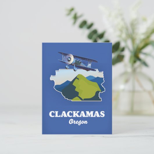 Postale Carte de Clackamas Oregon États-Unis (Debout devant)