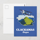 Postale Carte de Clackamas Oregon États-Unis (Devant / Derrière)