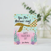 Postale Carte de classe Mermaid Valentine's - taille carte (Debout devant)