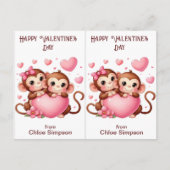 Postale Carte de classe pour enfants de la Saint Valentin  (Devant)