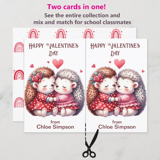 Postale Carte de classe Saint-Hérisson pour enfants Valent