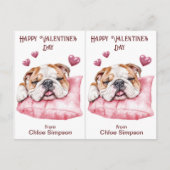 Postale Carte de classe Valentine pour chien de garde (Devant)
