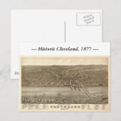 Postale Carte de Cleveland Ohio 1877 (Devant / Derrière)