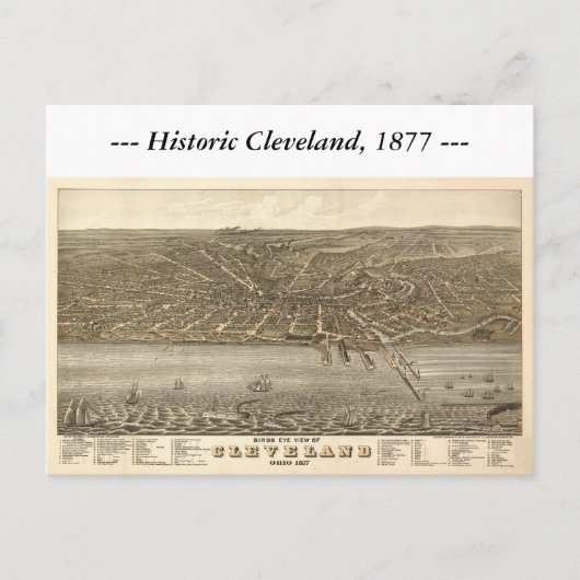 Postale Carte de Cleveland Ohio 1877 (Devant)
