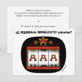 Postale Carte de coaching : A-A-A, le feedback (Devant / Derrière)