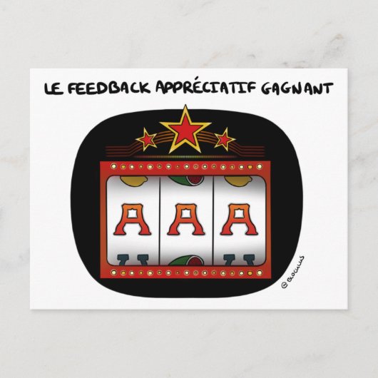 Postale Carte de coaching : A-A-A, le feedback (Devant)