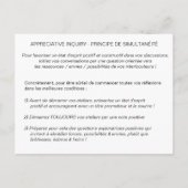Postale Carte de Coaching "AI - Principe de Simultanéité" (Dos)