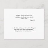 Postale Carte de Coaching "Changeons par l'exemple !" (Dos)