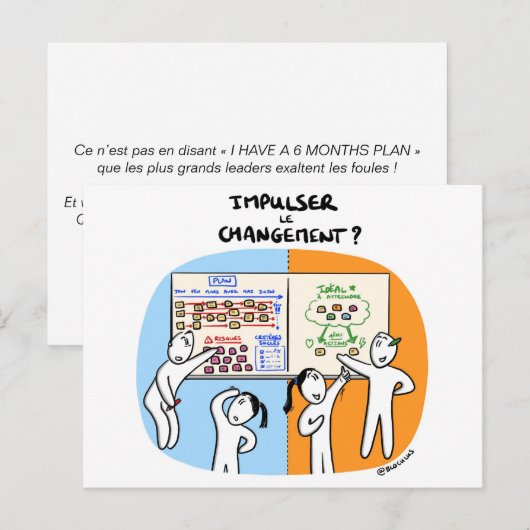 Postale Carte de coaching "Comment impulser le changement" (Devant / Derrière)