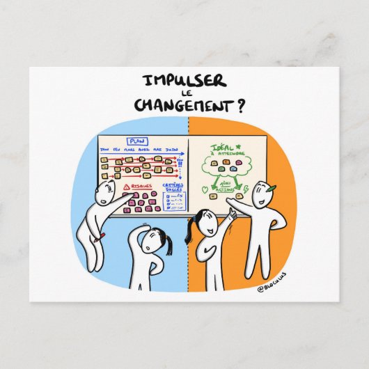 Postale Carte de coaching "Comment impulser le changement" (Devant)
