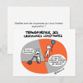 Postale Carte de coaching "Croyances aidantes" (Devant / Derrière)