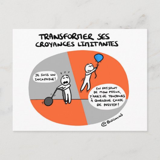 Postale Carte de coaching "Croyances aidantes" (Devant)
