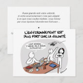 Postale Carte de coaching : Environnement - vs. Volonté (Devant / Derrière)
