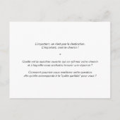 Postale Carte de Coaching "Formuler sa quête" (Dos)